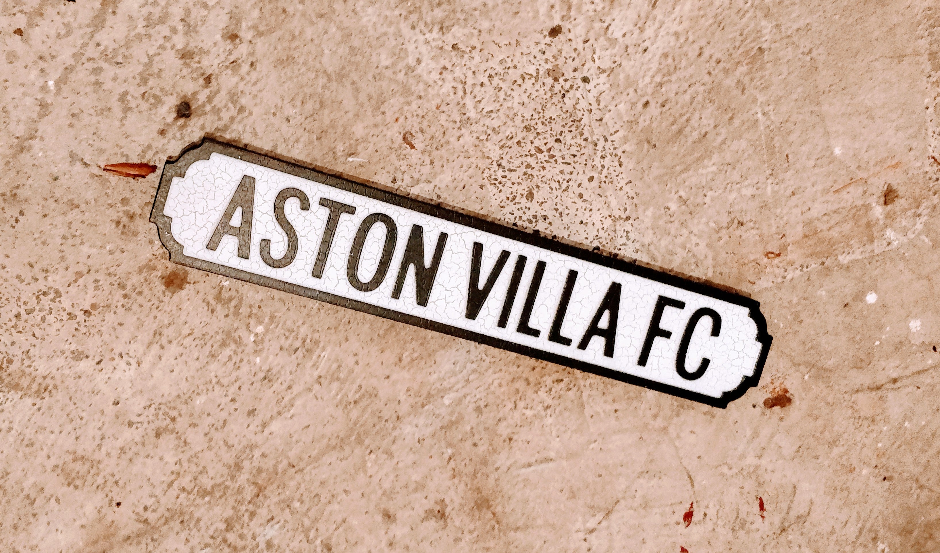 Aston Villa FC Wooden Road Street Sign