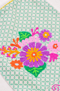 Embroidered flowers pocket