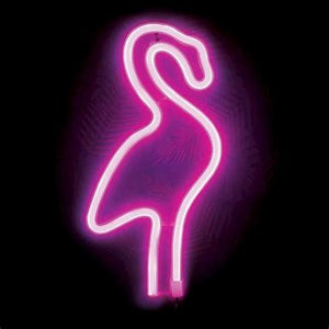 Neon Pink Flamingo LED Wall Light - SALE