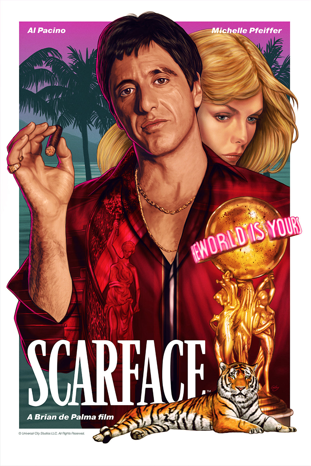 Scarface Al Pacino A3 Print