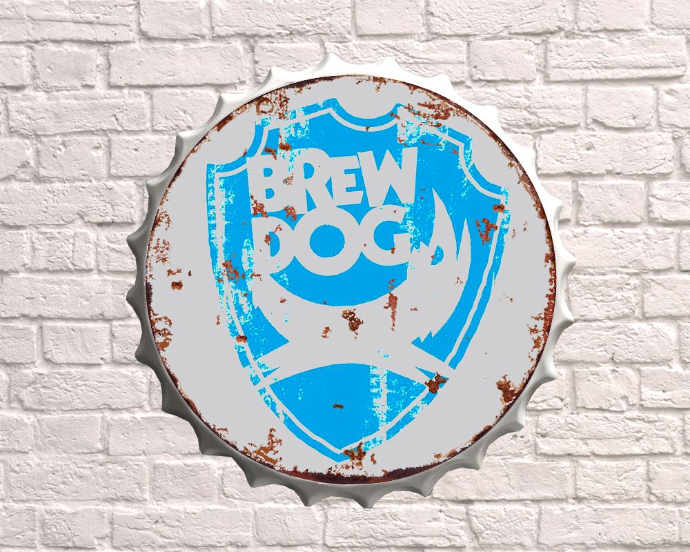 brewdog ipa giant metal hanging bottle top