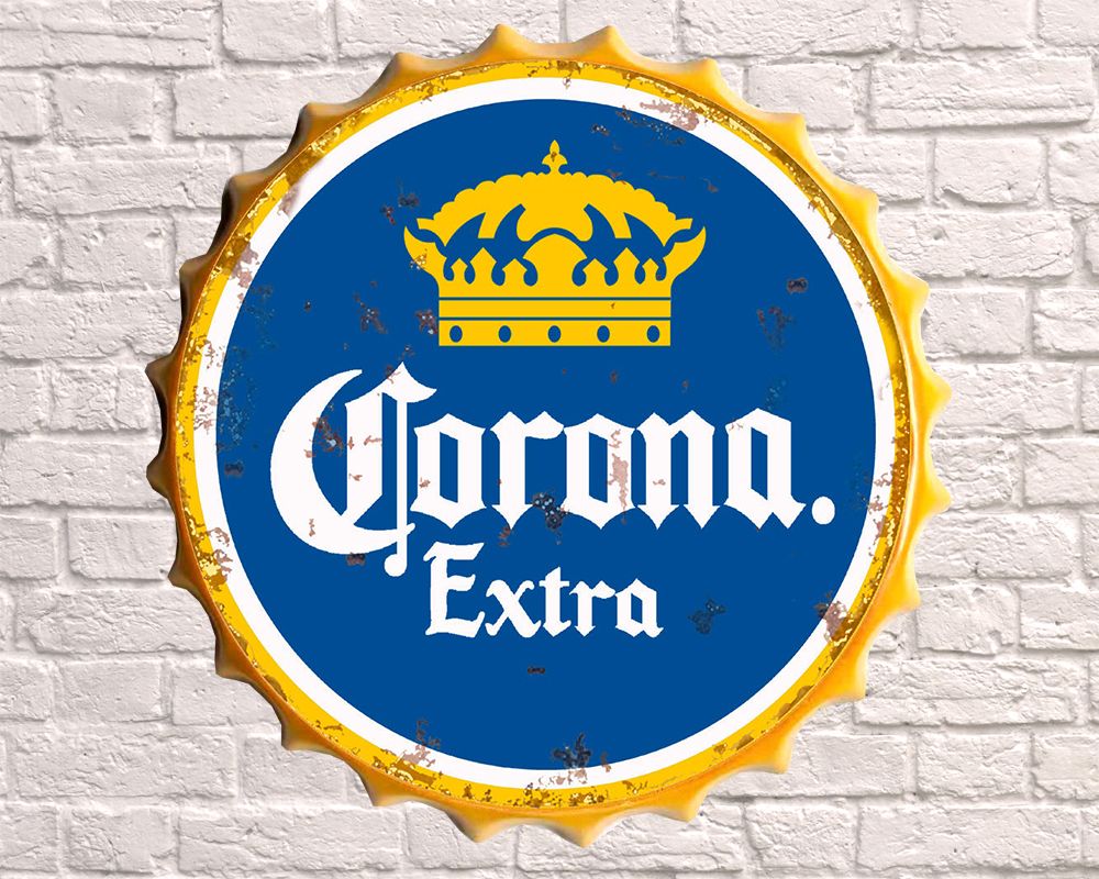 corona giant metal hanging bottle top