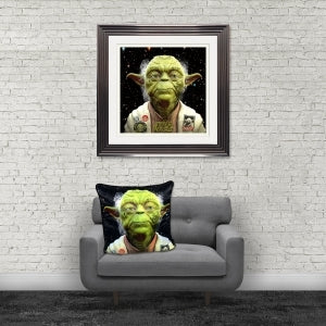 Dirty Hans Star Wars Yoda Filled Cushion