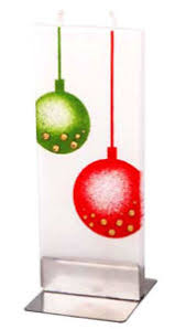 Christmas Baubles Flatyz Handmade Decorative Flat Candles