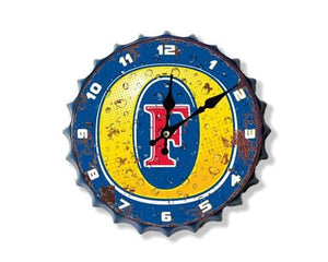 Fosters beer bottle top Clock 30cm