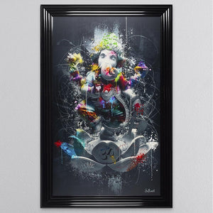 Colour Ganesh 3D Sylvain Binet framed art