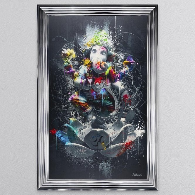 Colour Ganesh 3D Sylvain Binet framed art