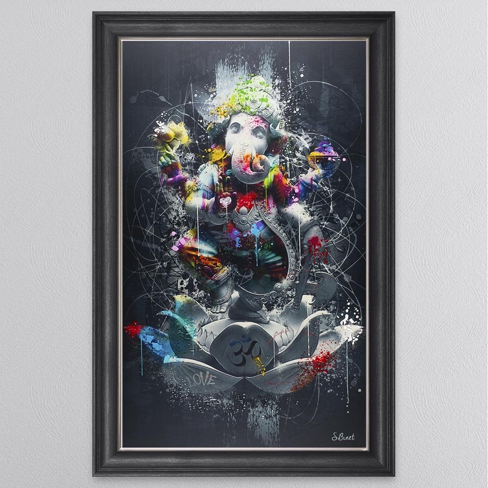 Colour Ganesh 3D Sylvain Binet framed art