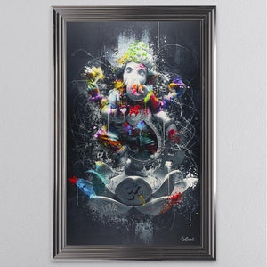 Colour Ganesh 3D Sylvain Binet framed art