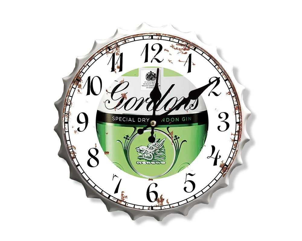 Gordons Gin Bottle top Clock cap 30cm