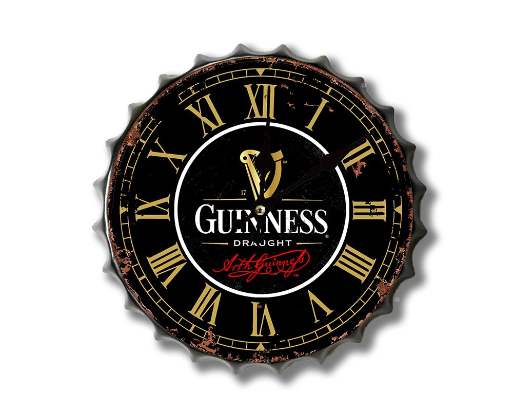 Guinness Bottle top Clock cap30cm SALE