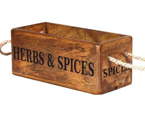 Herbs and Spices Wooden Box - Reclaimed Hardwood - SALE