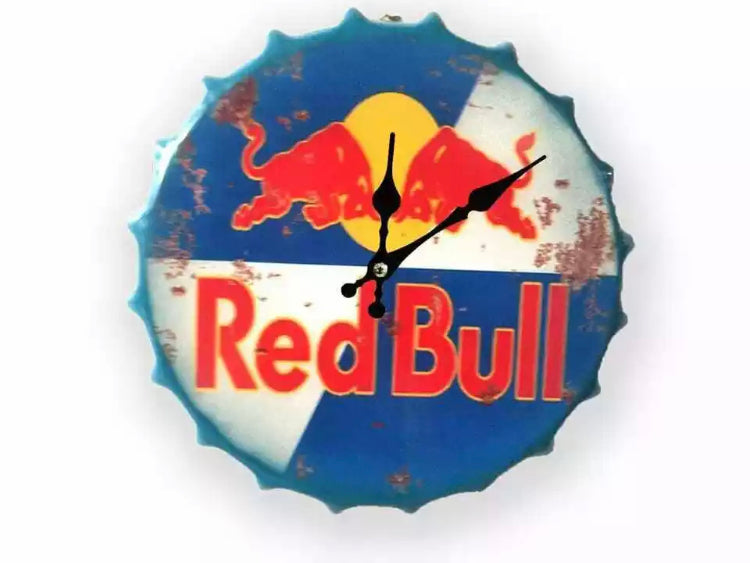 Red Bull bottle top Clock 30cm