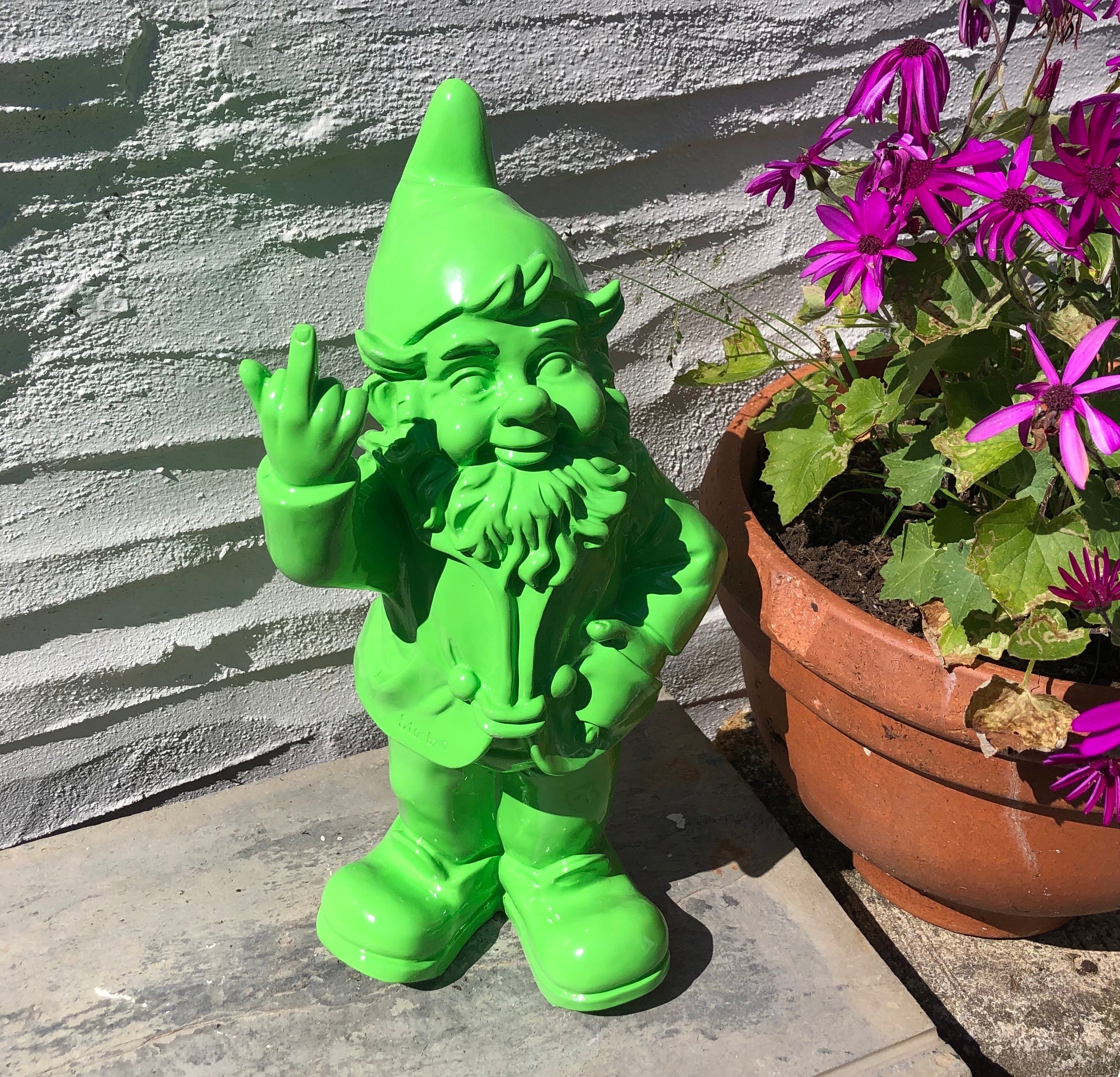 Stoobz naughty gnome swearing (Green) large