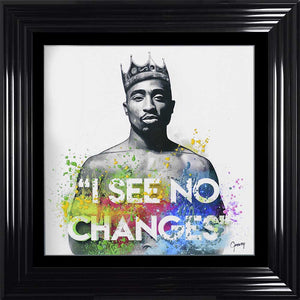 2 Pac Tupac Liquid Crystal Artwork Picture Black frame