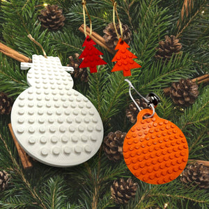 Lego Compatible large tree Hanger - Christmas Bauble - Choice of colors