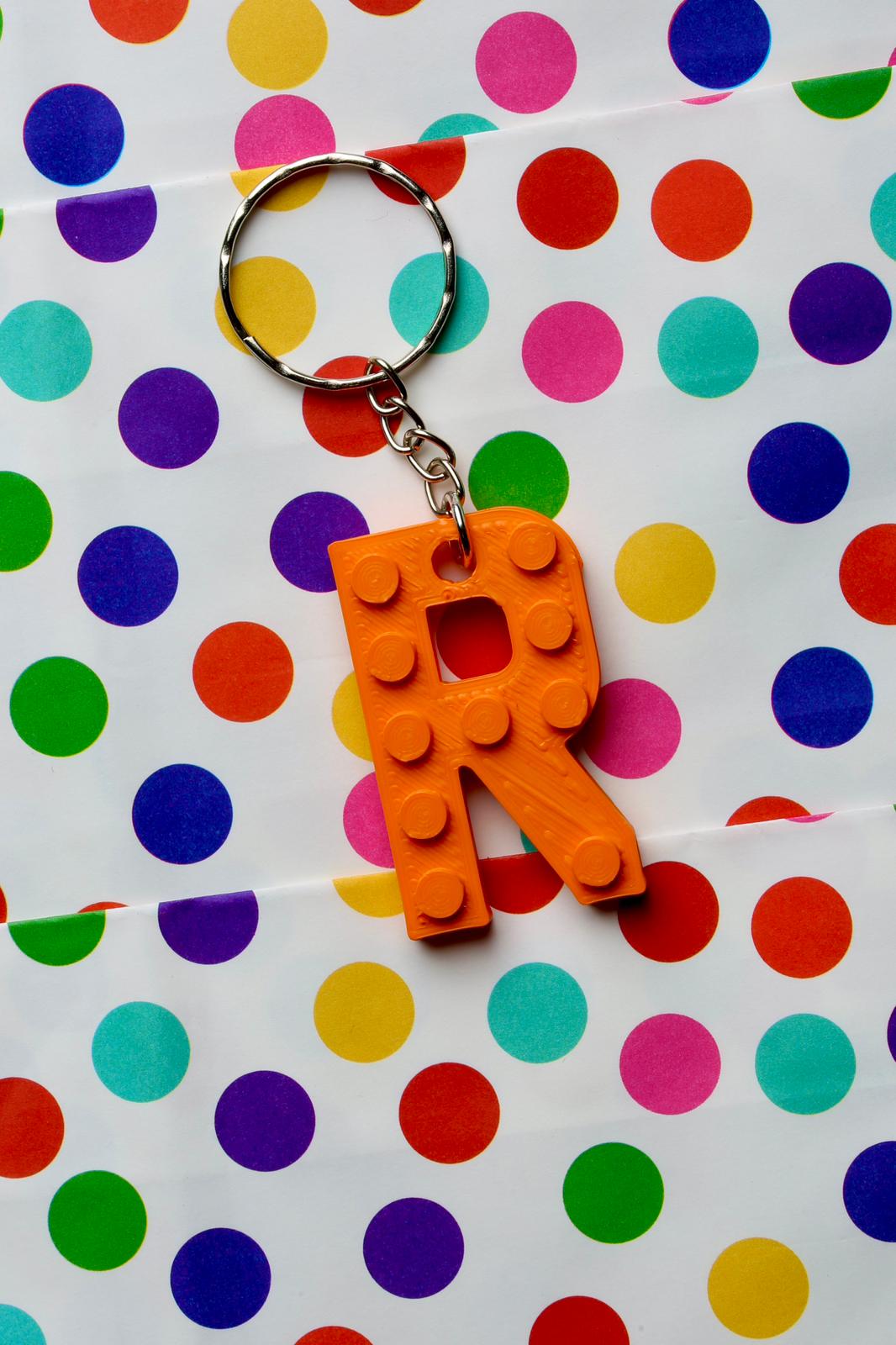 Lego Compatible alphabet keyring  Choice of colours and letter Y, Z, HEART AND STAR (Free Postage)