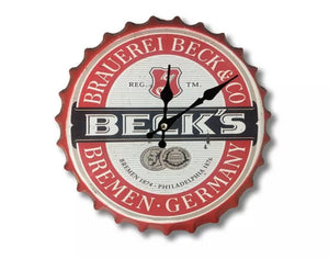 Becks bottle top Clock 30cm