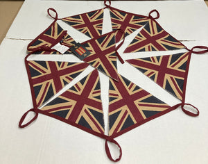 Stunning British Union Jack Quality Bunting Cotton Canvas - Available as Stitched or Printed