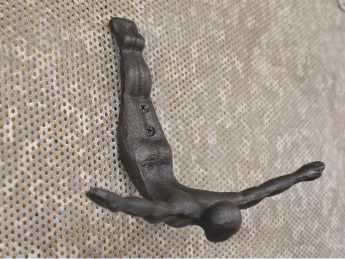 Cast iron Diving man hook 