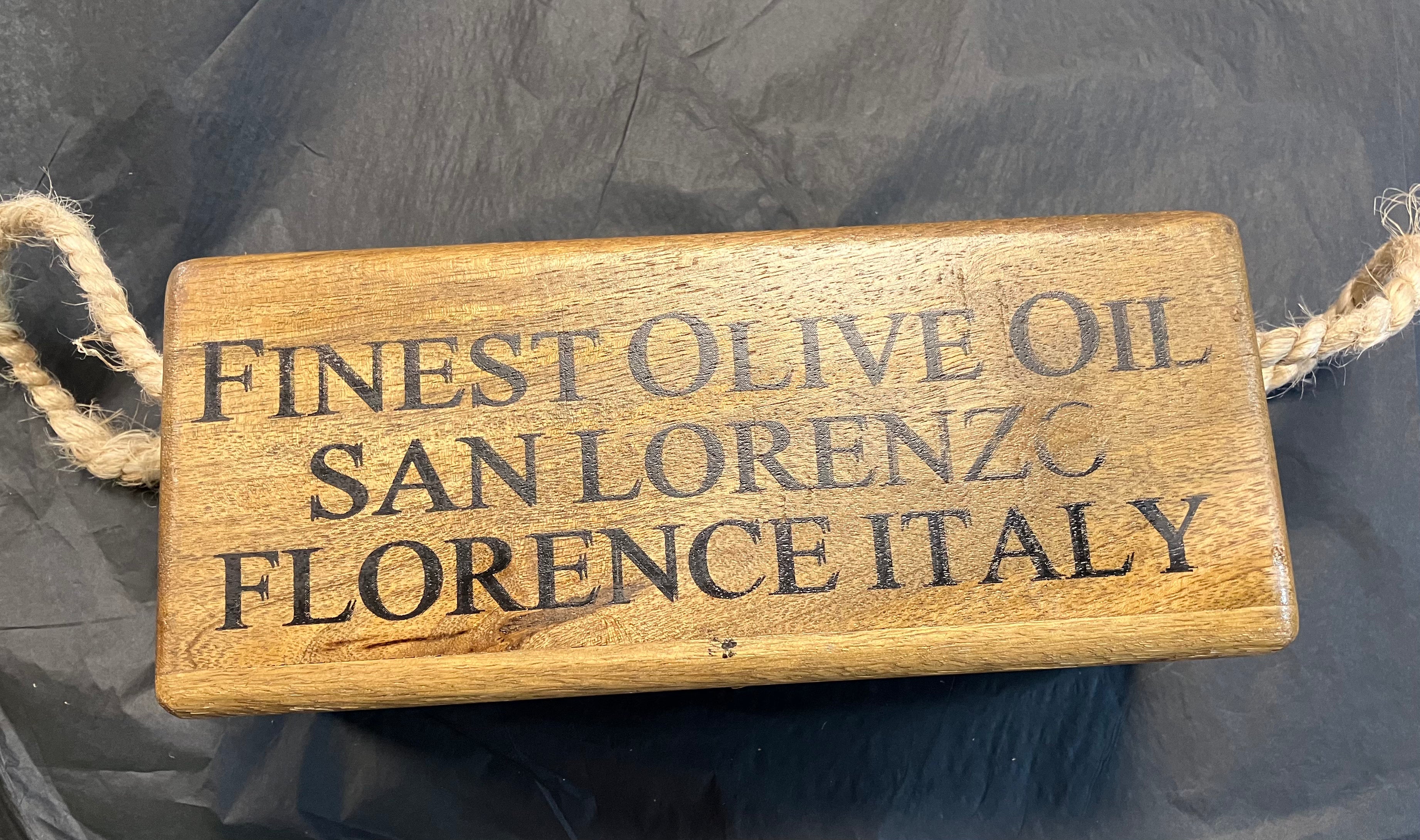 San Lorenzo Italy Olive Oil wooden storage box