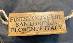 San Lorenzo Italy Olive Oil wooden storage box