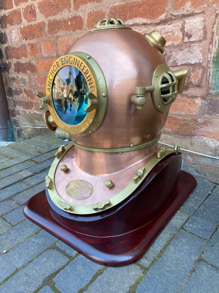 Reproduction Divers Helmet on Stand