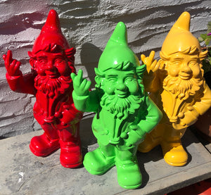Stoobz Red Naughty colourful gnome swearing large