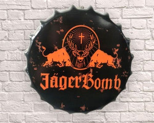 jaegerbomb giant metal hanging bottle top