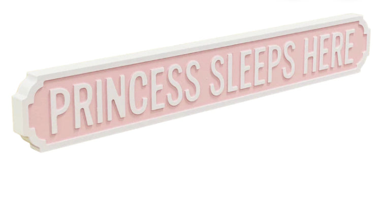 Princess Sleeps Here pink Vintage wooden Road Street Sign