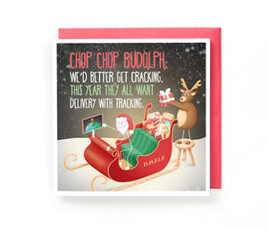 Delivery with tracking funny Christmas Card - Free Postage!