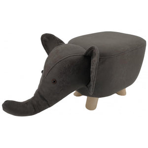 suede animal footstool - dark grey elephant Stool