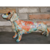 paint splash sausage dog daschund