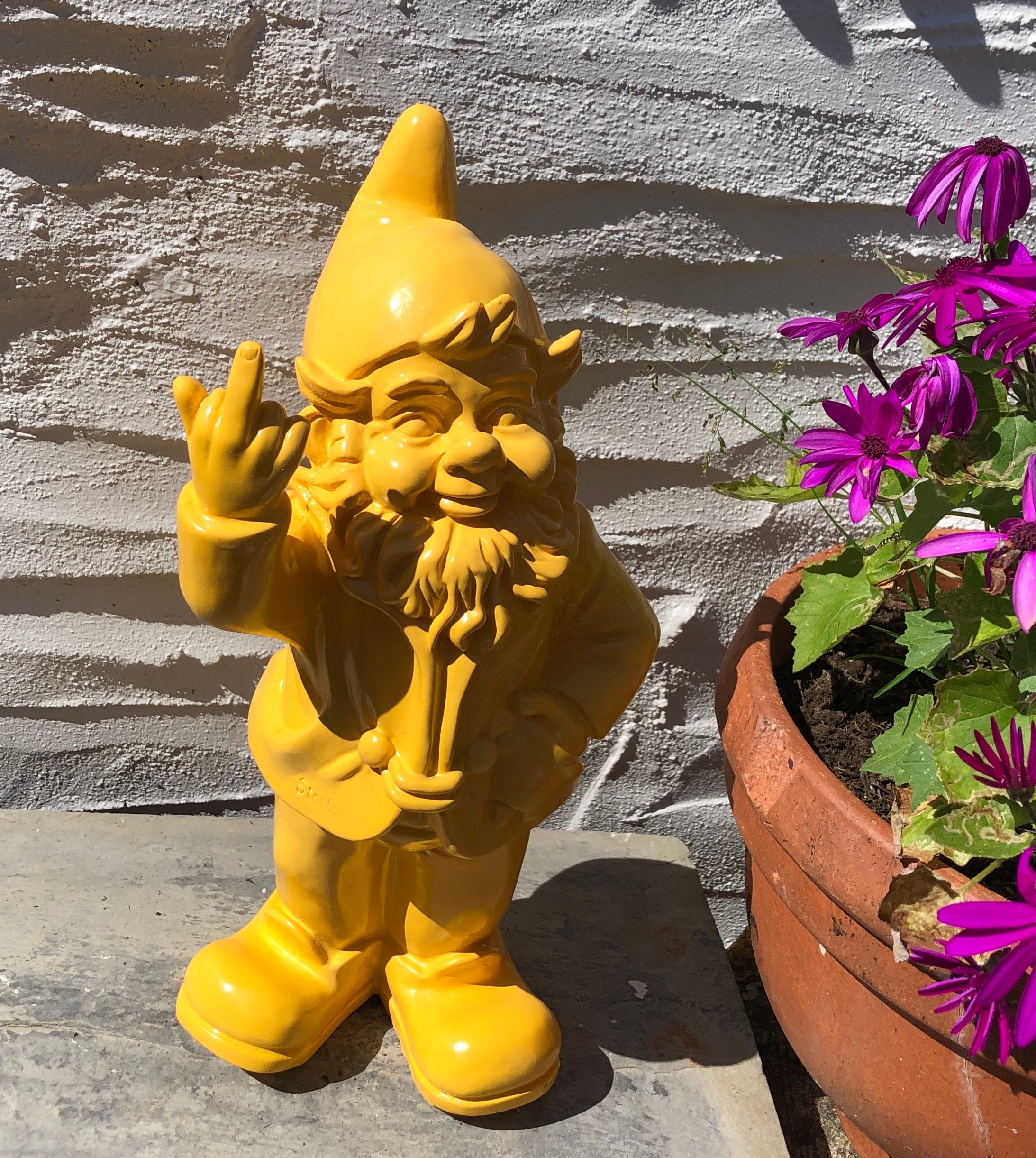 Stoobz naughty gnome swearing (yellow) large