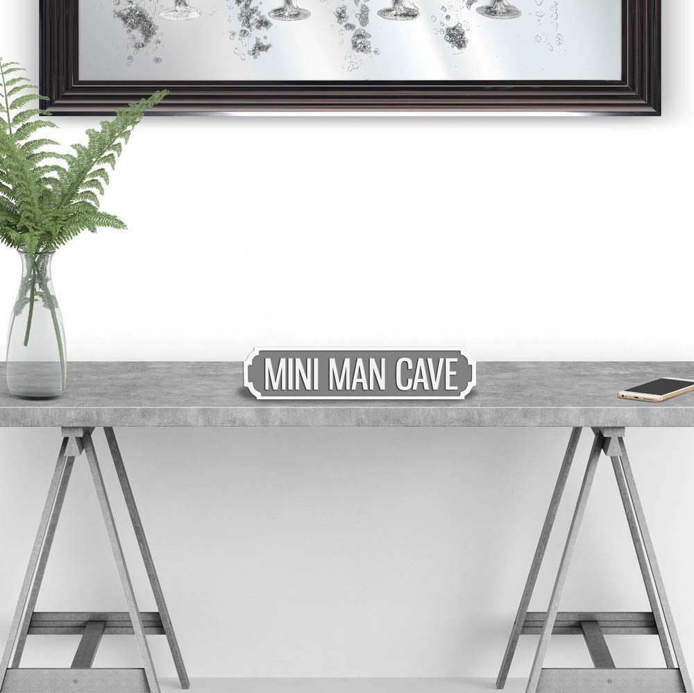 Mini Man Cave Wooden  street road sign