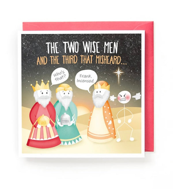 Three Wise Men funny Christmas Card - Free Postage!