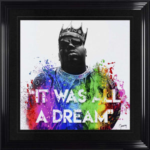 Biggie smalls notorious BIG Liquid Crystal Artwork Picture Black Frame