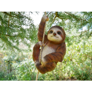 hanging garden sloth on a rope