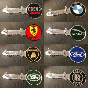 Car logo giant key aluminium hand painted coat hooks