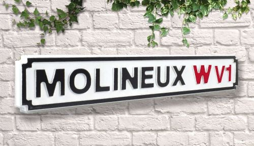 Wolverhampton Molineux Vintage wooden Road Street Sign