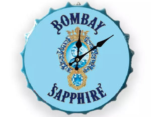 Bombay sapphire gin bottle top Clock 30cm - SALE