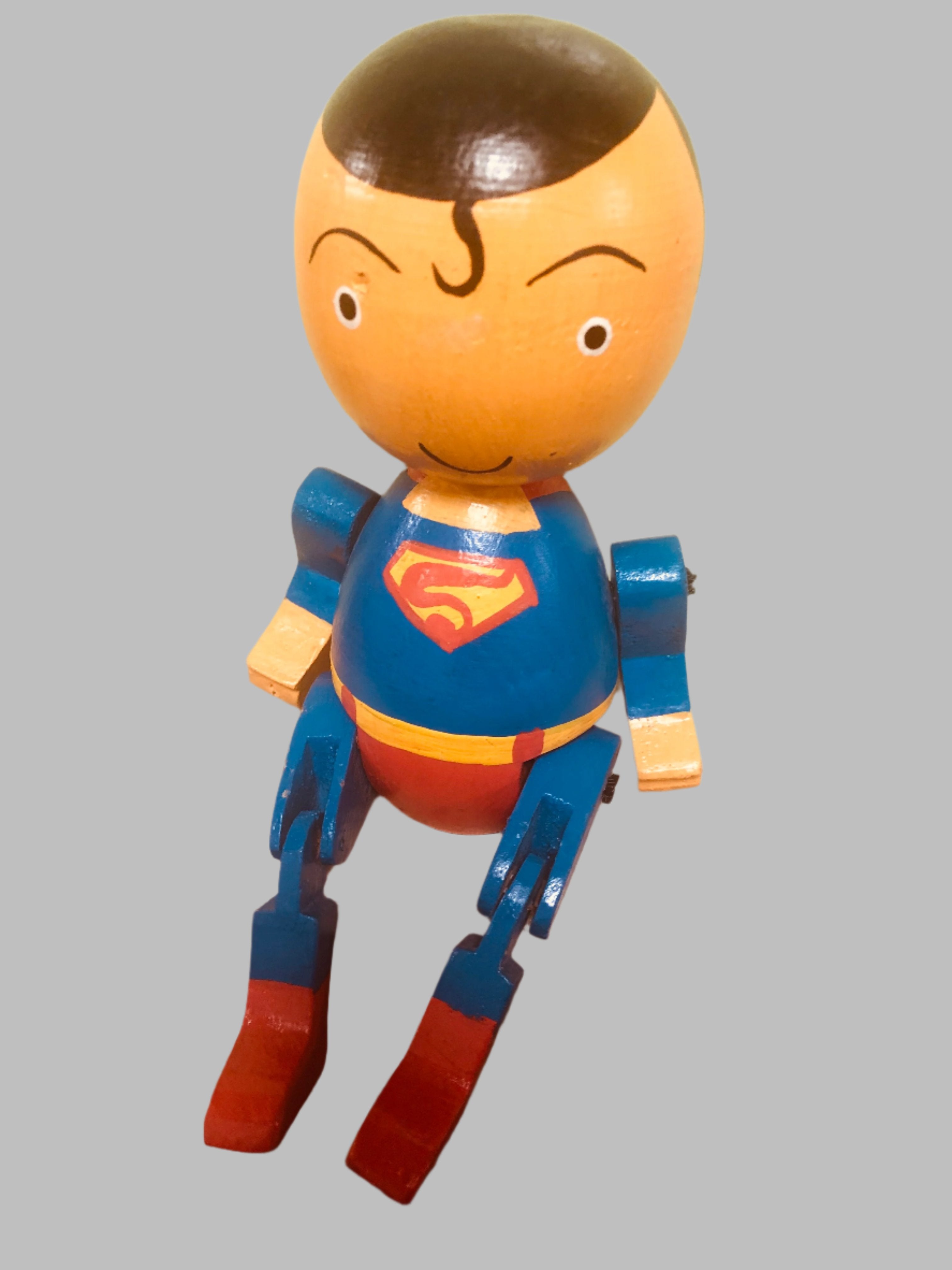 Superman wooden sculpture
