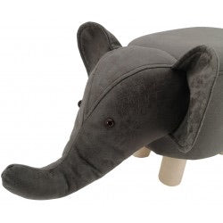 suede animal footstool - dark grey elephant Stool