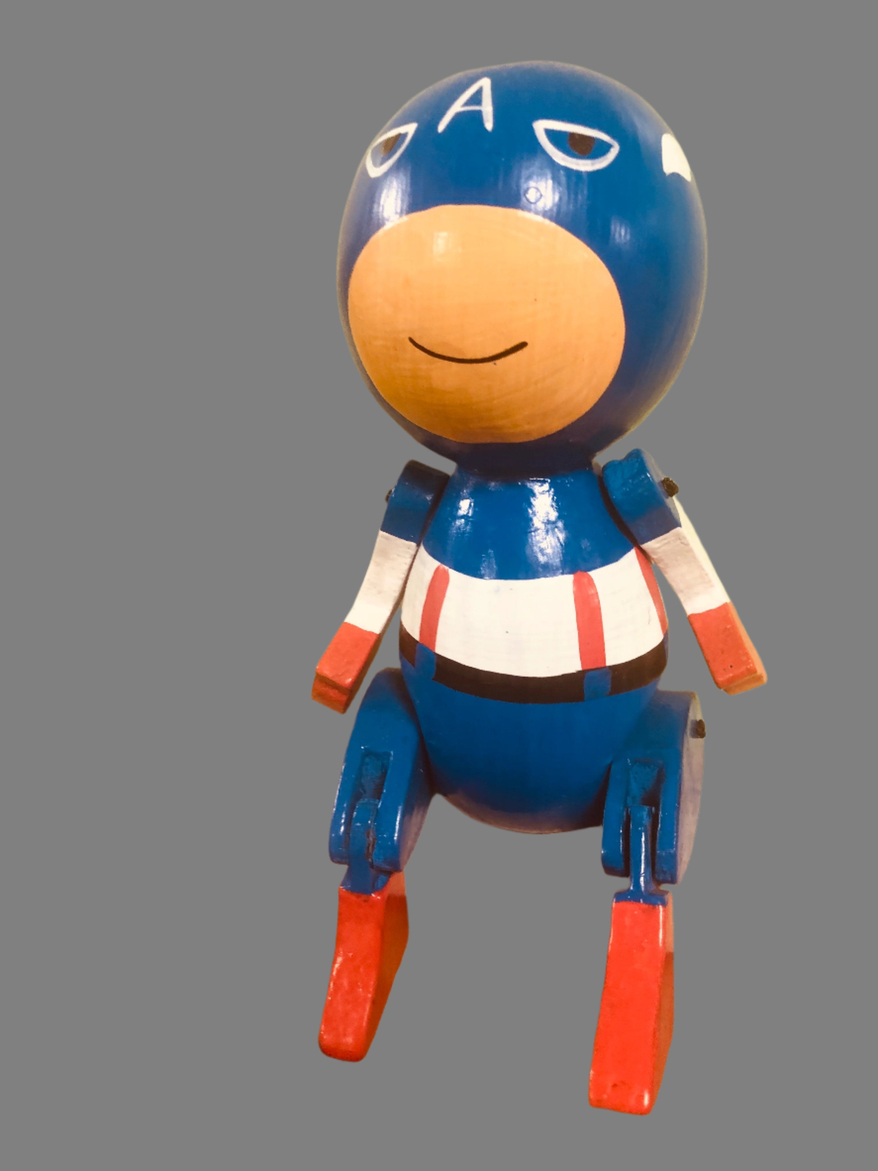 Captain America wooden sculpture