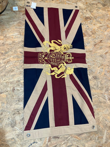 100% Cotton Canvas vintage style crested Stitched Stunning Union Jack Flag / Throw - Choice of 5 Sizes