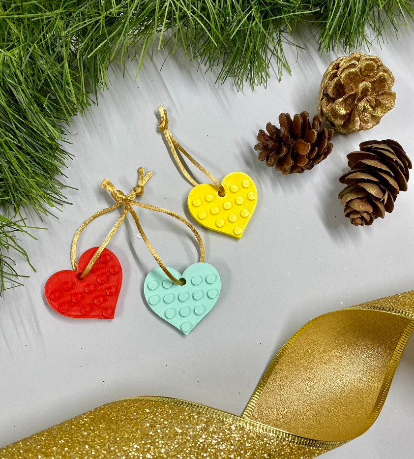 Lego Compatible small Hanger - Heart - Choice of colours (Free Postage)