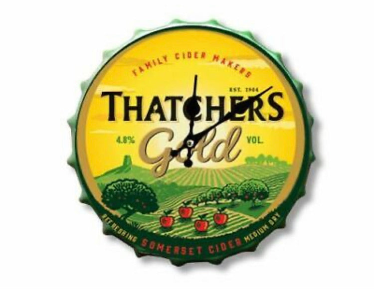 Thatchers Cider Bottle top Clock 30cm SALE