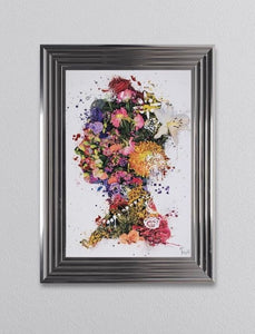 Queen Elizabeth Floral 3D Liquid Art framed art