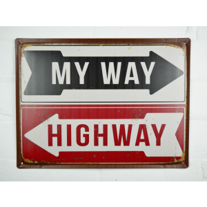 my way highway sign metal