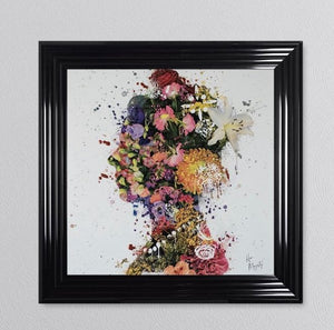 Queen Elizabeth Floral 3D Liquid Art framed art